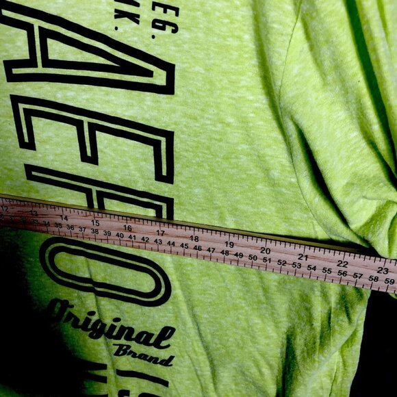AéRopostale Men’s T Shirt Extra-Large Yellow/Black Shirt - Picture 5 of 9